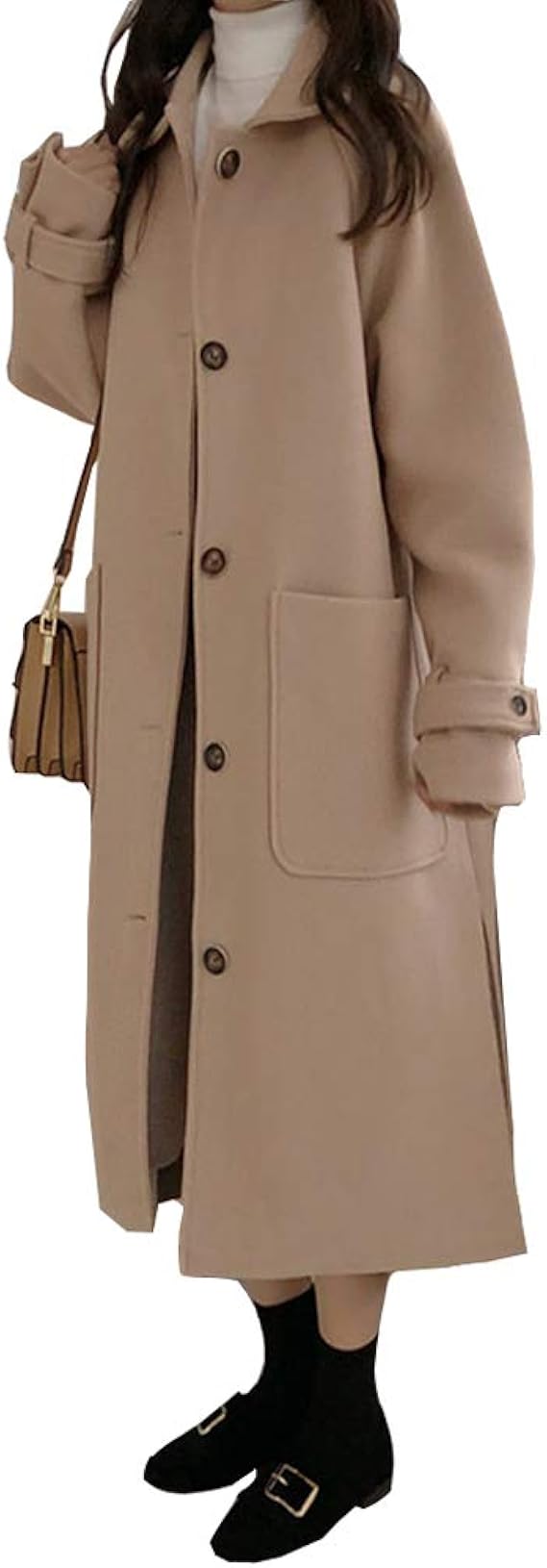 Amazon ロモハナガ チェスターコート レディース ロング コート ロングコート 冬 おしゃれ 秋 アウター 中綿コート 大人 上品 春秋 コート アウター 通勤 ゆったり ロング丈 ロングコート ベージュ コート ジャケット 通販
