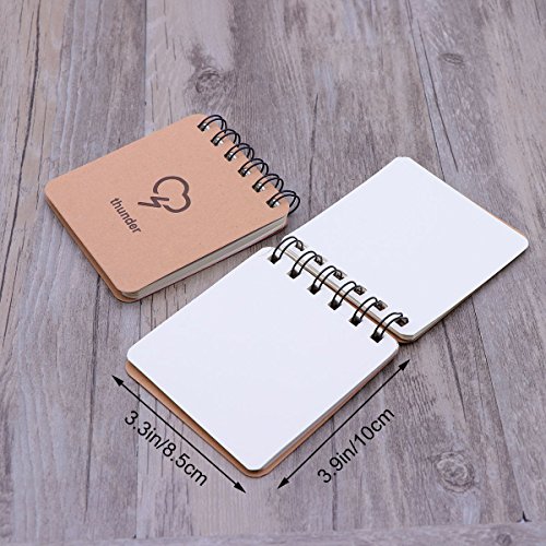 TOYMYTOY Brown Kraft Paper Notebook Small Spiral Notebooks and Journals Set for Writing Drawing,Pack of 12 - Thumbnail 2