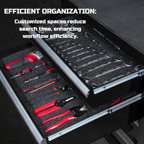 LBOYLOVE® 3 Pcs Toolbox Foam Sheet, 16x12x2 Inch Cuttable Foam Insert for Tool Box, Polyethylene Storage Sheet for Drawer, Camera Storage, Toolbox, Tool Shadow (400 * 300 * 50MM)