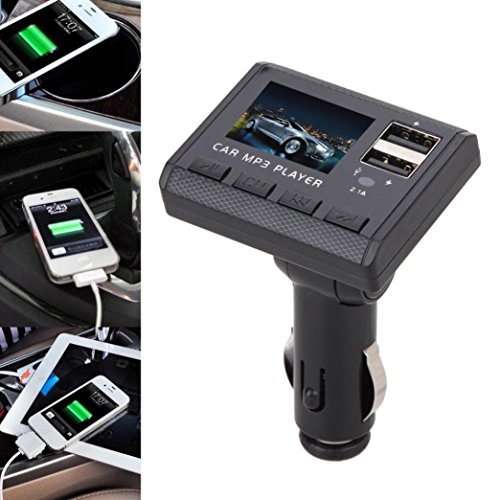 Dressffe Car Music MP3 Player FM Transmitter Modulator Dual USB Charging SD MMC Remote