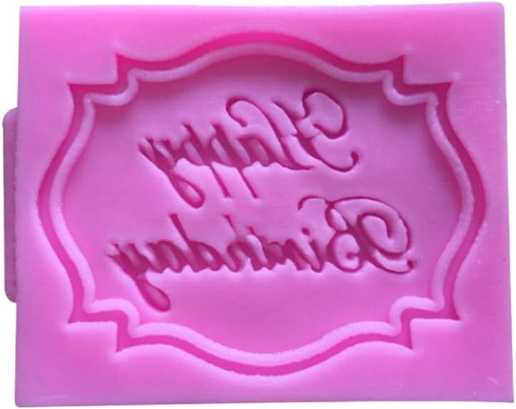 XXYsm Cake Mould Birthday Silicone Fondant Mold Cake Decorating Chocolate Baking Mould Tool Chocolate Baking Mould Tool Cake Cookie Chocolate Dessert Mold Baking Decoration 7x5.5cm