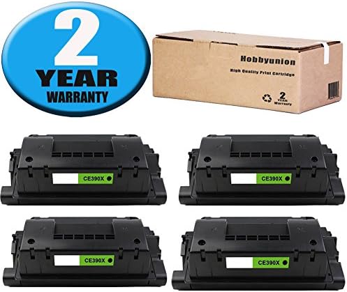 CE390X 90X Toner Cartridge 4 Pack Compatible for 90X CE390X LaserJet , Hobbyunion Brand