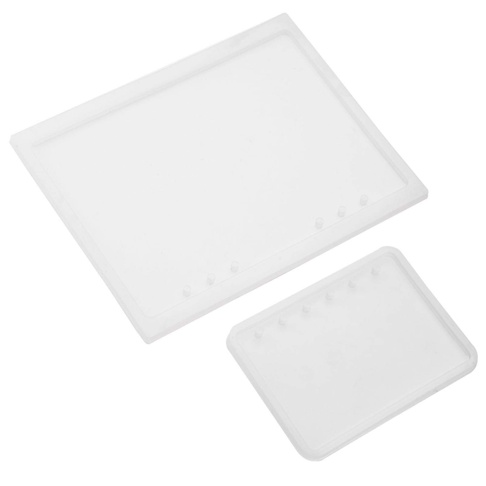 Pssopp 2pcs/set A5 A7 Notebook Mould Making Silicone Notebook Mold Transparent Notebook Mould Epoxy Resin Craft Tool