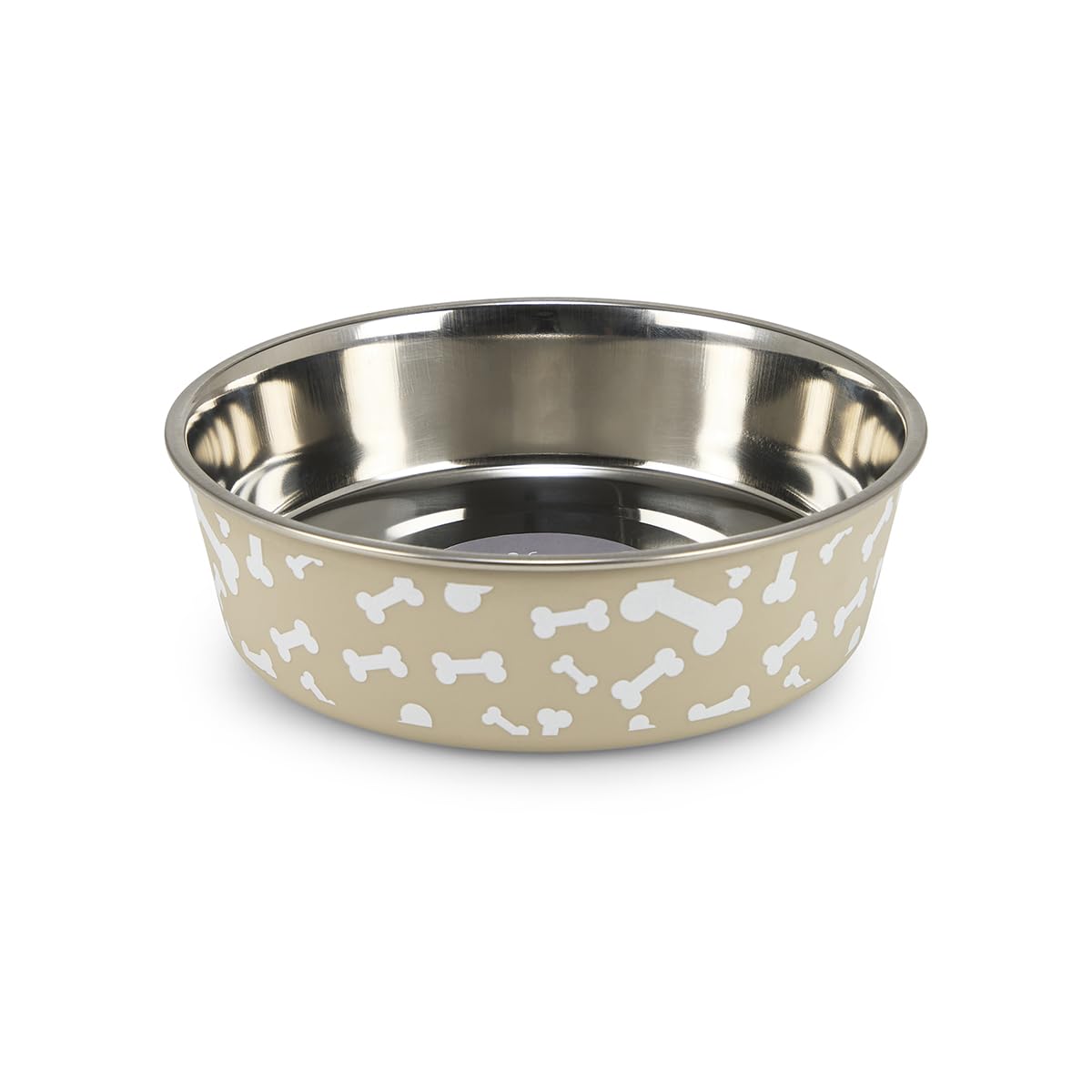 Petface White Bones Print Deli Dog Bowl, 17 cm