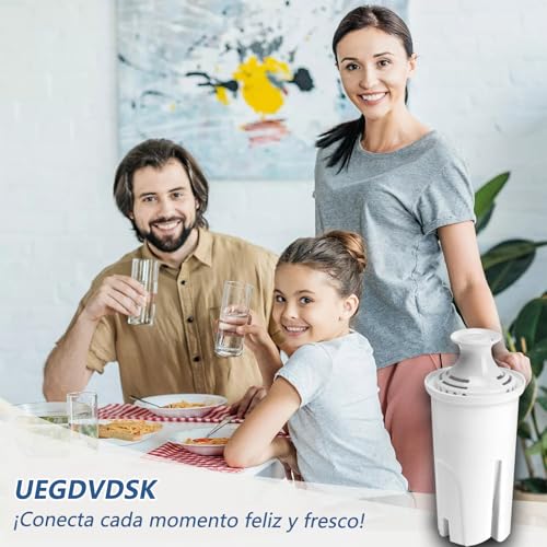 Set de 6 Filtro de Agua para Brita Longlast, Filtros de Repuesto de Jarras y Dispensadores, Filtración de 4 etapas, larga duración, ecológico y libre de BPA,eficazmente calidad agua