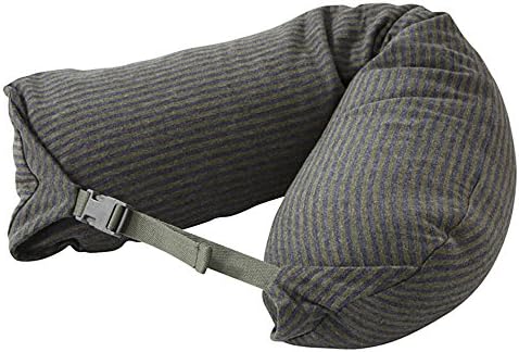 LBMUJI 【Counter Genuine】 MUJINeck Pillow Neck Pillow for Airplane Travel Neck Pillow for car Sofa Pillow U-Pillow (Specifications 16x67cm, Ma Green Stripes)