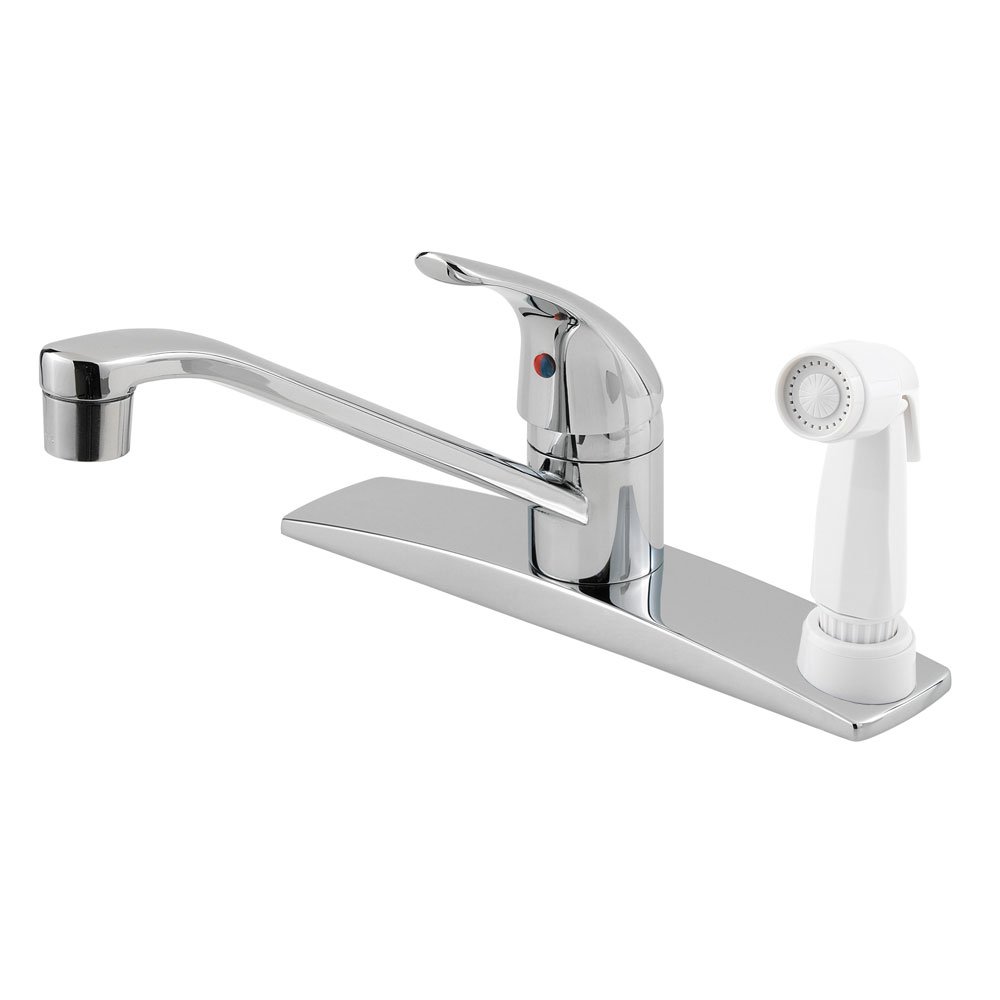 Pfister Pfirst Series 1-Handle Kitchen Faucet with Side Spray, Polished Chrome