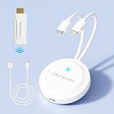 Quanlex Wireless HDMI Transmitter Receiver 4K 1080P No Wi-Fi HDMI TV | Dual USB-C &amp; Lightning, No App No Wi-Fi 100W PD 65ft Range for iPhone iPad MacBook HDMI TV Meeting Classroom Home Travel