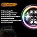 Omotor 7 Inch Jeep Wrangler RGB Halo LED Headlights Assemblies Cree with Multi Color Angle Eye APP Bluetooth Remote For Jeep Wrangler TJ JK Hummer H1 H2 Headlamp