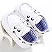 Voberry Newborn Baby Boy Girl Leather Crib Shoes Toddler Soft Sole Sneakers (6~12 Month, White)