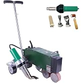 Plastic Welder Roof PVC Waterproof Membrane Welding Machine TPO Automatic Traveling Edge Welding Kit Hot Air Gun Accessories (230V welder+120V heat gun)