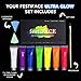 UV Neon Face and Body Black Light Paint Set | festiFACE Ultra Glow Super Fun Party Kit | 7 Large 0.5oz Blacklight Reactive Colors | Incredible Glowing and Fluorescent FX | 100% Non-Toxic