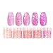 Laza 12 Colors Glitter Nail Art Acrylic Nails Powder Mixed Sequins Iridescent Flakes Ultra-Thin Paillette Sparkles Tips Chunky Box for Cosmetic Face Eyes Body Hair - Pastel Tangerine