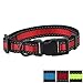 Mile High Life Dog Collar | Red | Reflective 3M Stripe with Nylon Band | Medium for 14”- 19” Neck