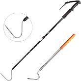 Snake Hooks 53in 25in Telescoping Reptile Handling Tool Set Dual Kit Set | Two adjustable hooks provide flexible reach for reptile handling while steel and aluminum construction support outdoor use.