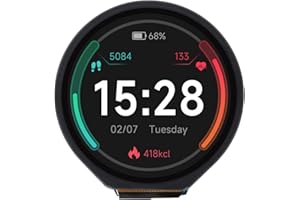 waveshare 1.28inch Round LCD Display Module with Touch Panel, 240×240 Resolution, IPS, SPI and I2C Communication, Compatible with Raspberry Pi 5/4B/3B/Zero/Zero W/Zero 2W/Pico/Pico W/Pico WH