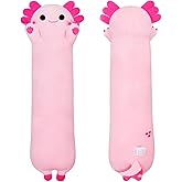 Yeqivo Long Axolotl Stuffed Animals, Soft Long Axolotl Plush Pillow Cute Plush Pillow Gifts for Kids Girlfriend(Pink, 70cm)