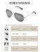 LUENX Aviator Sunglasses for Mens Womens Polarized Silver Mirrored Lens Metal Frame with case UV 400 Protection Driving 60mm