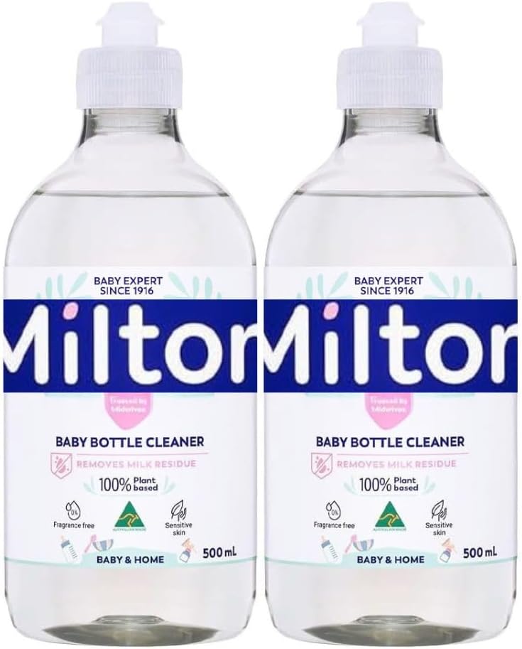 Welari Milton Baby Bottle Cleaner 500ml 2 Pack Unscented, Biodegradable
