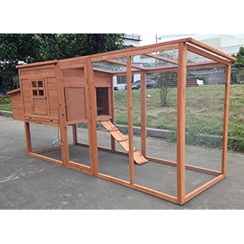 Amazon.com: Pawhut Deluxe Wooden Chicken Coop with  Amazon.com: Pawhut Deluxe Wooden Chicken Coop with