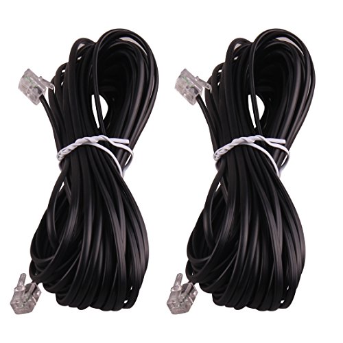 Ted Lele Male to Male 6P2C RJ11 Telephone Fax Machines Modems Straight Cable Wire Line 8M / 26.2ft Long (8M)