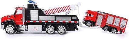 Amazon Co Jp 絶妙なシミュレーション車のおもちゃ 車モデルを引き戻す 子供のためのabs材料多機能塗装 Rescue Vehicle Towing Fire Water Cannon Truck ホーム キッチン