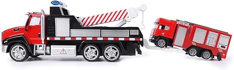 Amazon Co Jp 絶妙なシミュレーション車のおもちゃ 車モデルを引き戻す 子供のためのabs材料多機能塗装 Rescue Vehicle Towing Fire Water Cannon Truck ホーム キッチン