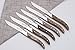 FLYINGCOLORS Laguiole Steak Knife Set. Stainless Steel, Wooden Handle, Gift Box, 6 Pieces