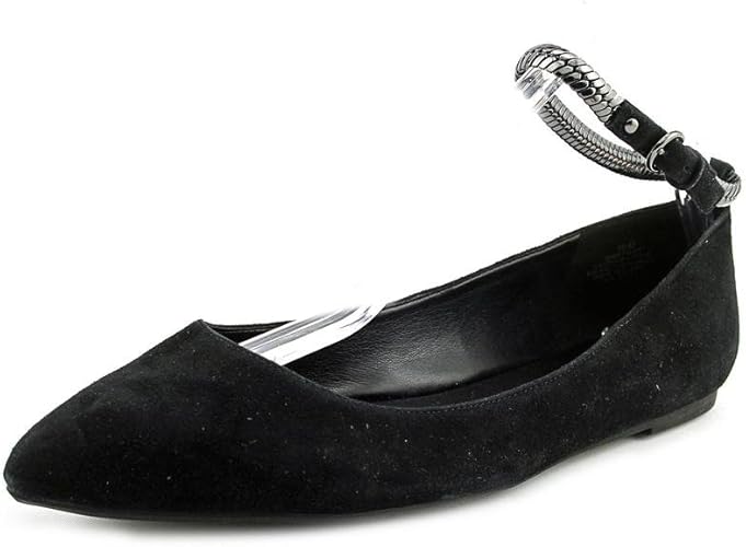 nine west black suede flats