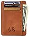 RFID Front Pocket Wallets for Men - Minimalist Genuine Leather RFID Blocking (Light Brown)