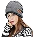 HINDAWI Womens Slouchy Beanie Winter Hat Knit Warm Snow Ski Skull Cap, Grey