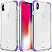 iPhone X Case Cover Crystal Shock-Absorption Soft TPU Bumper and Anti-Scratch Ultra Clear Slim Case for Apple iPhone 10 (Violet)