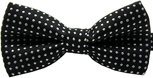 Pet Bow Tie, VICTHY Colorful Polka Dots Adorable Collar Butterfly Knot Puppy Adjustable Bow Ties for Dogs/Cats/Other Pets Black
