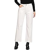 GRAPENT Straight Leg Jeans for Women High Waisted Trendy Ankle Length Forward Seams Stretchy Denim Pants Baggy Jeans