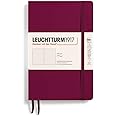 LEUCHTTURM1917 - Notebook Softcover Paperback B6+ - 123 Numbered Pages for Writing and Journaling (Dotted, Port Red)