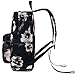 HotStyle 599s Floral Backpack for Teen Girls & Women, Fashion Bookbag for College & Travel, Misty Black