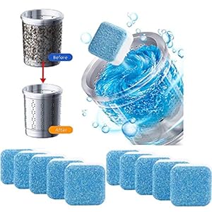 Didiz 10Pcs Washing Machine Deep Cleaner Effervescent Tablet for All Company’s Front and Top Load Machine, Descaling…