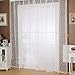 Edal Elegant Floral Tulle Voile Door Window Curtain Drape Panel Sheer Scarf Valances White