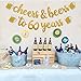 Cheers & Beers to 60 Years Gold Glitter Banner for 60th Birthday Wedding Anniversary Party Decorations Pre Strung & Ready To Hang