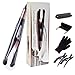 Automatic Release Negative Ions. Flat Iron Hair Straightener and Hair Curler Tool, 2 in 1 Hair Straightening Curling Iron 3D Concave and Convex Titanium Plate New #Blackthumb 1