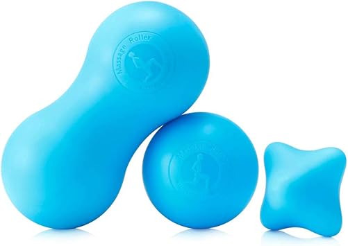 Amazon マッサージボール リラックスボール マッサージボール 筋膜 ボール 疲れ解消ボール 首 肩 背中 腰 お尻 太もも ふくらはぎ 足裏 筋膜リリース ヨガボール 自宅用 オフィス用 グリップ 青 三道 ボクササイズ