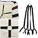 eZAKKA Bed Sheet Suspenders Adjustable Crisscross Fitted Sheet Bed Straps Corner Holder Grippers Bands Fasteners Mattress Pad Cover Elastic Fasteners Clips Clippers