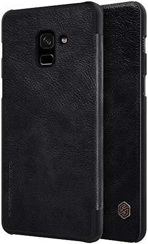 Samsung Galaxy A8 Plus 2018 case,SMTR Ultra Silm Premium Quality Leather Case Flip Cover For Samsung Galaxy A8 Plus 2018 - Black
