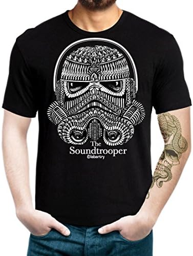 Labartry Men's Round Neck Graphic Printed Artist Cotton T-Shirt 'The Soundtrooper' (Stormtrooper, Star Wars | Superhero)
