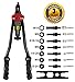 Rivet Gun Tool - 17 inch rivet nut kit Aditomo nutsert tool more easy to use effortless operation heavy duty with 7 mandrels 200 nuts