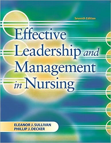 Effective Leadership And Management 9780135142639 Medicine Health Science Books 
