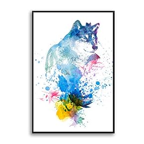 Framed Canvas Home Artwork Decoration Watercolor Canvas Wall Art for Living Room, Bedroom - 16x24 inches