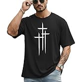 EYWEKY Men's Jesus Christian Shirts Graphic Printed Religious Christ Tshirts God Faith Regular Fit Casual Church Clothes