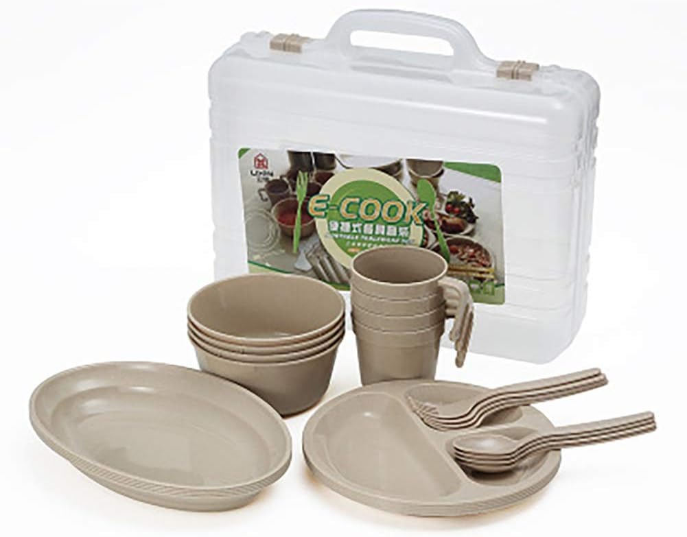 SuperCS Outdoor Tableware Kit Lightweight Portable