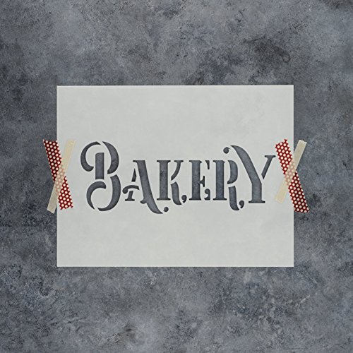 Rustic Bakery Stencil Template for Walls and Crafts - Reusable Stencils for Painting in Small & Large Sizes